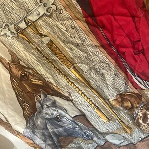 Foxhunt horse hound dog print scarf